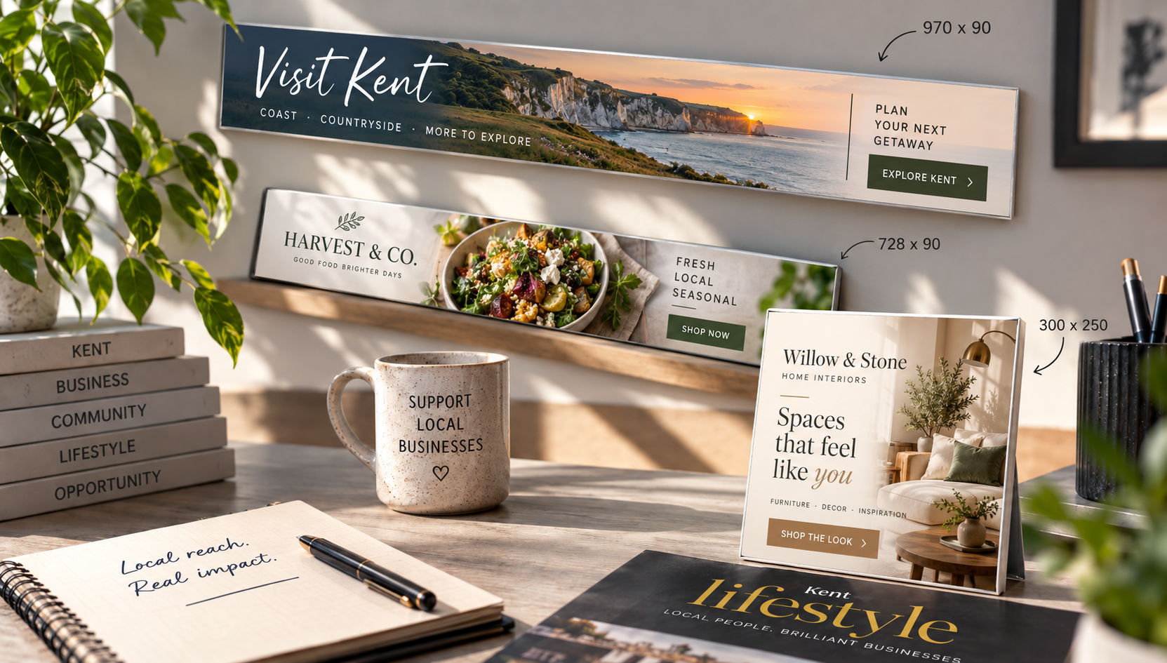 Banner Advertising Examples on Kent Lifestyle Magazine