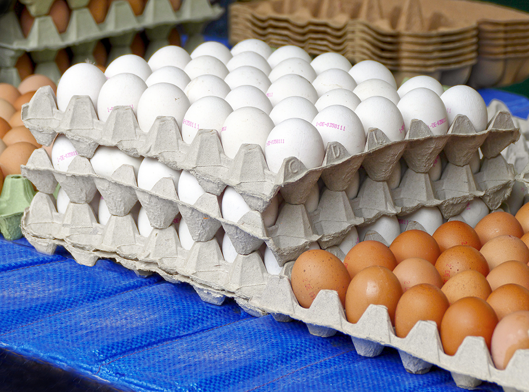 Fresh farm eggs available from a local Kent farm shop