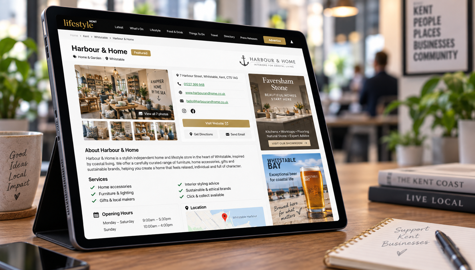 Featured business listing on the Kent Lifestyle Magazine directory